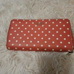Kate Spade Coral Polka Dot Wallet
